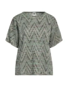 M Missoni Woman Sweater Green Size L Viscose, Wool, Metallic Fiber, Polyamide
