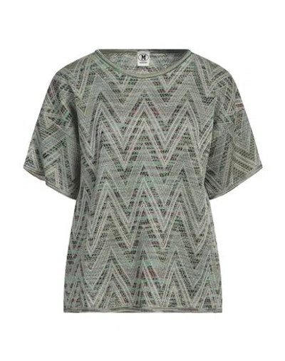M Missoni Woman Sweater Green Size L Viscose, Wool, Metallic Fiber, Polyamide