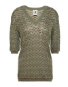 M Missoni Woman Sweater Green Size Xl Viscose, Cotton, Wool, Metallic Fiber, Polyamide In Green