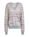 M Missoni Woman Sweater Light Blue Size Xl Viscose, Cotton, Mohair Wool, Alpaca Wool, Polyamide