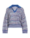 M Missoni Woman Sweater Light Blue Size Xl Wool, Viscose, Cotton, Metallic Fiber In Blue
