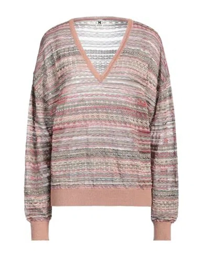 M MISSONI M MISSONI WOMAN SWEATER LIGHT BROWN SIZE XL VISCOSE, COTTON, MOHAIR WOOL, ALPACA WOOL, POLYAMIDE