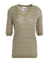 M Missoni Woman Sweater Green Size Xl Viscose, Cotton, Wool, Metallic Fiber, Polyamide In Green