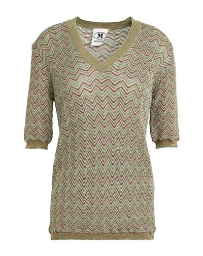 M MISSONI M MISSONI WOMAN SWEATER LIGHT GREEN SIZE L VISCOSE, COTTON, WOOL, METALLIC FIBER, POLYAMIDE