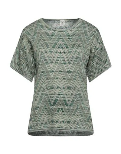 M MISSONI M MISSONI WOMAN SWEATER LIGHT GREEN SIZE M VISCOSE, WOOL, METALLIC FIBER, POLYAMIDE