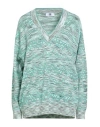 M Missoni Woman Sweater Light Green Size Xl Cotton, Viscose In Green