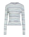 M Missoni Woman Sweater Light Grey Size Xl Wool, Cotton, Viscose, Elastane, Polyamide In Gray
