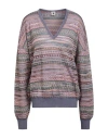 M Missoni Woman Sweater Light Pink Size Xl Viscose, Cotton, Mohair Wool, Alpaca Wool, Polyamide