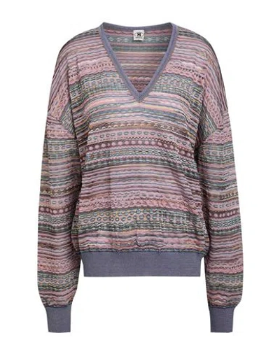 M Missoni Woman Sweater Light Pink Size Xl Viscose, Cotton, Mohair Wool, Alpaca Wool, Polyamide In Pink