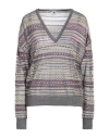 M Missoni Woman Sweater Yellow Size Xl Viscose, Cotton, Mohair Wool, Alpaca Wool, Polyamide In Purple