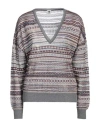 M Missoni Woman Sweater Yellow Size Xl Viscose, Cotton, Mohair Wool, Alpaca Wool, Polyamide In Purple
