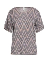 M Missoni Woman Sweater Dark Green Size M Viscose, Wool, Metallic Fiber, Polyamide In Purple