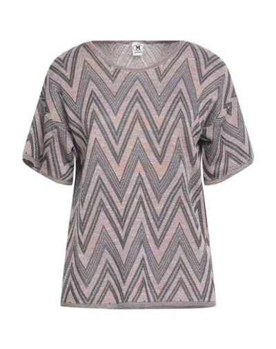 M Missoni Woman Sweater Dark Green Size M Viscose, Wool, Metallic Fiber, Polyamide In Purple