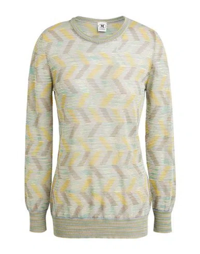 M Missoni Woman Sweater Lilac Size Xl Viscose, Wool, Polyamide In Neutral