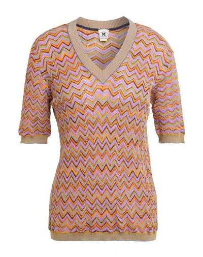 M MISSONI M MISSONI WOMAN SWEATER LILAC SIZE XL VISCOSE, COTTON, MOHAIR WOOL, ALPACA WOOL, POLYAMIDE