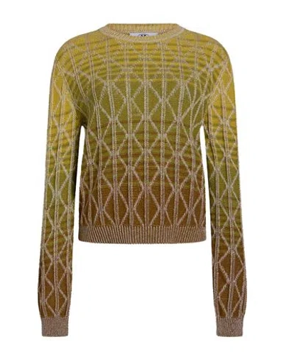 M Missoni Woman Sweater Lime Green Size Xl Cotton, Synthetic Fibers, Wool, Metallic Fiber
