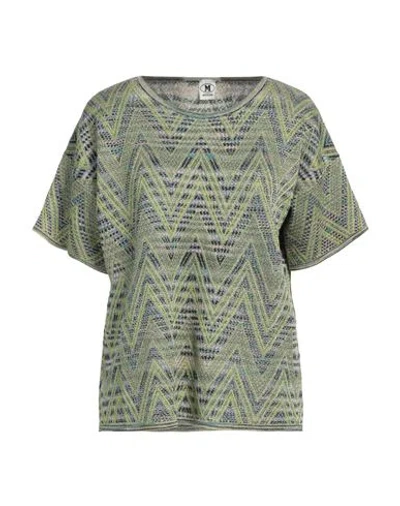 M MISSONI M MISSONI WOMAN SWEATER LIME GREEN SIZE XL VISCOSE, WOOL, METALLIC FIBER, POLYAMIDE