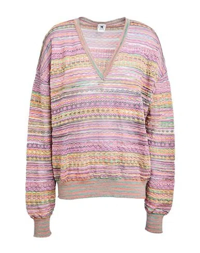 M Missoni Woman Sweater Magenta Size L Viscose, Cotton, Mohair Wool, Alpaca Wool, Polyamide