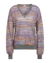 M Missoni Woman Sweater Mauve Size L Viscose, Cotton, Mohair Wool, Alpaca Wool, Polyamide In Purple