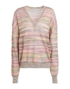 M Missoni Woman Sweater Light Pink Size L Viscose, Cotton, Mohair Wool, Alpaca Wool, Polyamide In Purple
