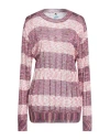 M Missoni Woman Sweater Mauve Size M Viscose, Polyamide In Purple