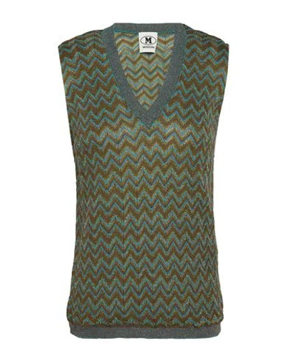 M Missoni Woman Sweater Military Green Size M Viscose, Cotton, Wool, Metallic Fiber, Polyamide In Green