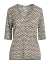 M Missoni Woman Sweater Military Green Size Xl Mohair Wool, Viscose, Wool, Polyamide In Green