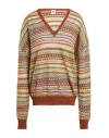 M Missoni Woman Sweater Apricot Size L Viscose, Cotton, Mohair Wool, Alpaca Wool, Polyamide In Orange