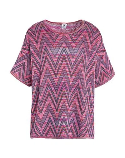 M Missoni Woman Sweater Orange Size Xl Viscose, Wool, Metallic Fiber, Polyamide In Pink