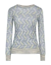 M Missoni Woman Sweater Pastel Blue Size Xl Viscose, Wool, Polyamide