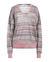 M Missoni Woman Sweater Pink Size Xl Viscose, Cotton, Mohair Wool, Alpaca Wool, Polyamide In Pink