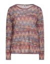 M Missoni Woman Sweater Plum Size S Viscose, Cotton, Wool, Polyamide In Purple
