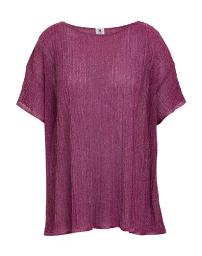 M Missoni Woman Sweater Purple Size L Viscose, Polyester