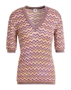 M Missoni Woman Sweater Purple Size M Viscose, Cotton, Wool, Metallic Fiber, Polyamide
