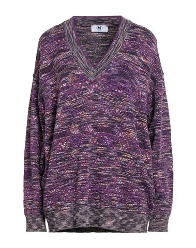 M Missoni Woman Sweater Purple Size Xl Cotton, Viscose