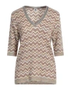 M Missoni Woman Sweater Sage Green Size Xl Mohair Wool, Viscose, Wool, Polyamide