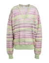 M Missoni Woman Sweater Sage Green Size Xl Viscose, Cotton, Mohair Wool, Alpaca Wool, Polyamide