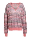 M Missoni Woman Sweater Antique Rose Size Xl Viscose, Cotton, Mohair Wool, Alpaca Wool, Polyamide In Salmon Pink