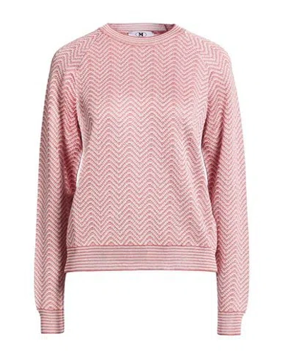 M Missoni Woman Sweater Salmon Pink Size L Viscose, Metallic Fiber
