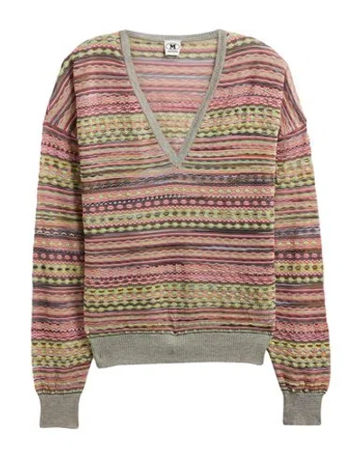 M Missoni Woman Sweater Sky Blue Size M Viscose, Cotton, Mohair Wool, Alpaca Wool, Polyamide In Multi