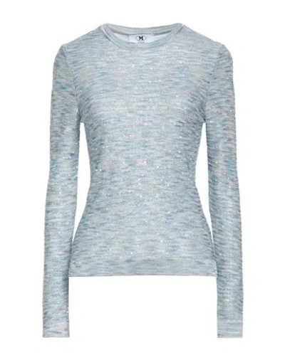 M Missoni Woman Sweater Sky Blue Size Xl Viscose, Polyamide, Polyester In Gray