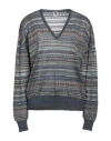 M Missoni Woman Sweater Slate Blue Size Xl Viscose, Cotton, Mohair Wool, Alpaca Wool, Polyamide