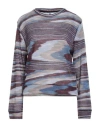 M Missoni Woman Sweater Slate Blue Size Xl Mohair Wool, Polyamide In Blue