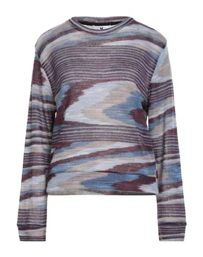 M Missoni Woman Sweater Slate Blue Size Xl Mohair Wool, Polyamide