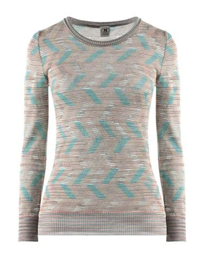 M Missoni Woman Sweater Taupe Size S Viscose, Wool, Polyamide In Grey