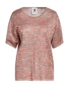 M Missoni Woman Sweater Rust Size S Viscose In Tomato Red