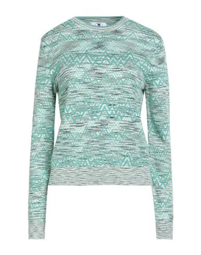 M Missoni Woman Sweater Turquoise Size Xl Cotton, Viscose In Blue