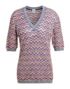 M Missoni Woman Sweater Yellow Size L Viscose, Cotton, Wool, Metallic Fiber, Polyamide In Yellow