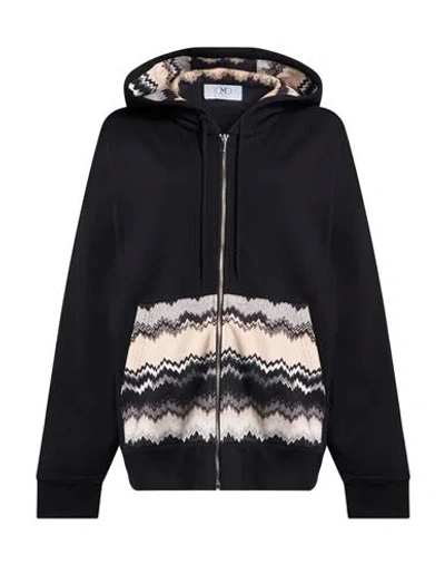 M Missoni Woman Sweatshirt Black Size L Cotton