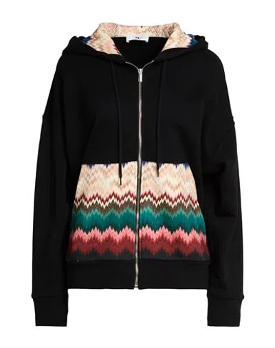 M Missoni Woman Sweatshirt Black Size M Cotton